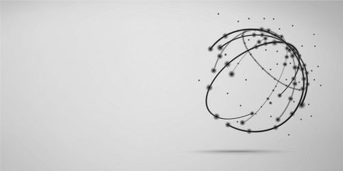 global network connection visualization vector image