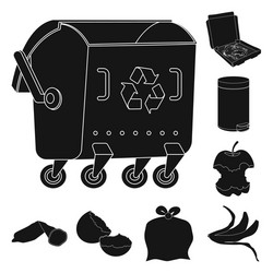 Isolated object refuse and junk symbol set vector