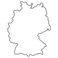 outline map of germany geographic borders vector