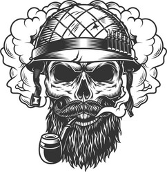 Skull in Smoke Vector Image