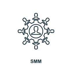 Smm icon simple line element from affiliate vector