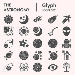 Astronomy Icon Set - Space Objects vector image