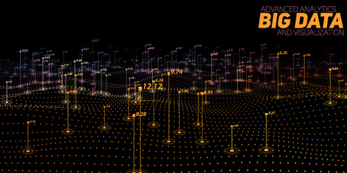 big data colorful visualization vector image