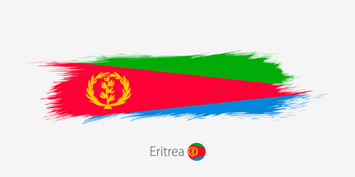 flag eritrea grunge abstract brush stroke vector image