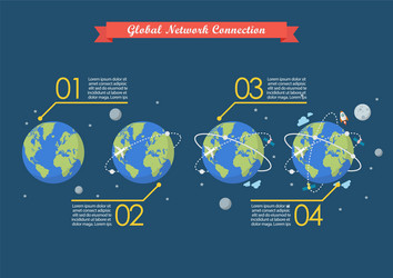 Global Network Growth & Connection vector image