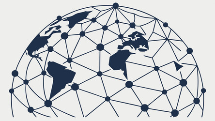 global network sphere abstract connectivity vector image