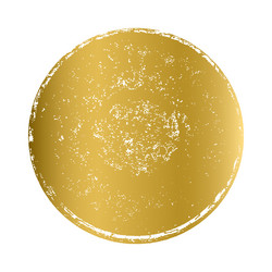 Gold stamp round shape isolated on white Vector Image