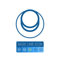 isolated knob outline click element can vector image
