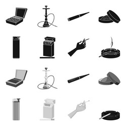 isolated object refuse and stop logo set vector image