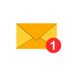 mail envelope icon in flat style email message vector image