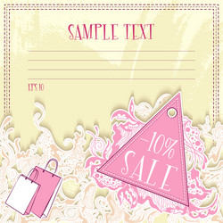 message card with label2 vector image