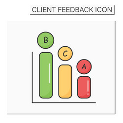 poll data chart color icon vector image