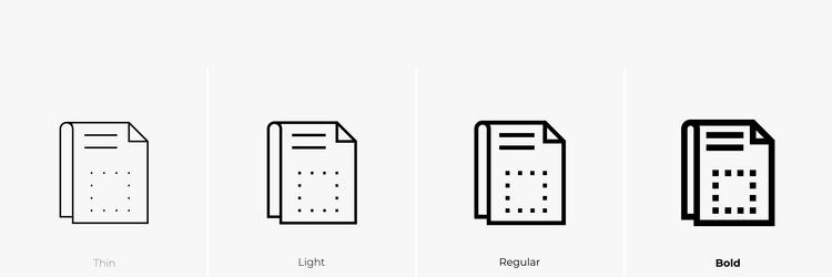 printing icon thin light regular and bold style vector image