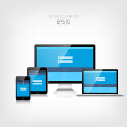 responsive web design adaptive user interface vector image