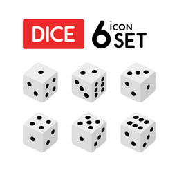 Set of Dice with Numbers vector image