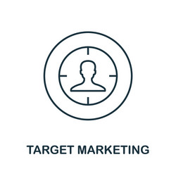 target marketing icon simple line element from vector image