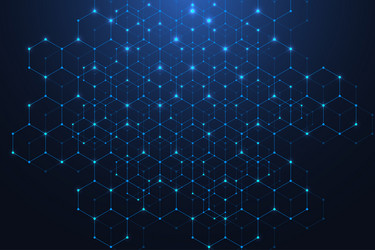 technology abstract lines and dots connect vector image