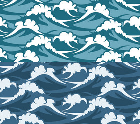 Seamless ocean sea water waves Royalty Free Vector Image