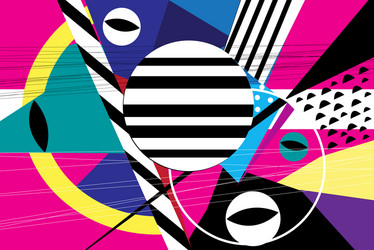 abstract background with different geometric vector image