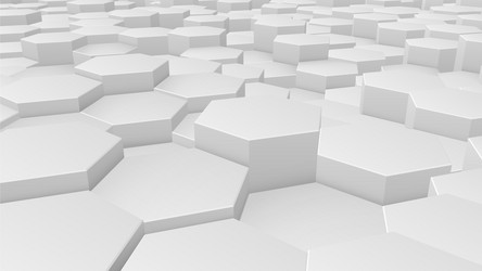 abstract white 3d hexagonal geometric background vector image