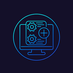 add new project task line icon vector image