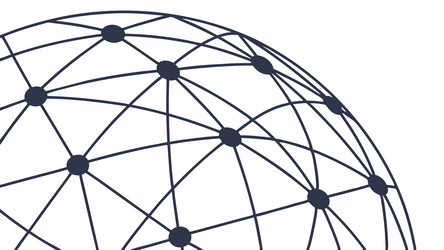 digital global network abstract technology sphere vector image