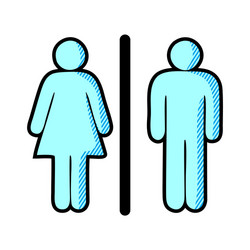 Female and male icon isolated on white background vector