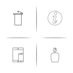 internet of things simple linear icon setsimple vector image
