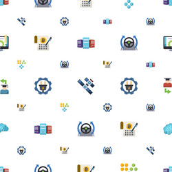 system icons pattern seamless included editable vector image