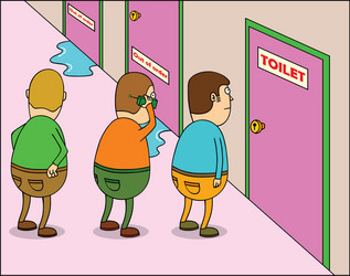 Toilet queuing vector