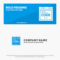 Browser internet code coding solid icon website vector