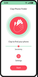 clap phone finder interface template vector