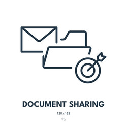 document sharing icon file database folder vector image