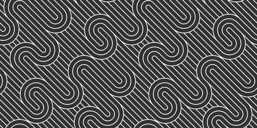 lined seamless pattern with twisted lines vector image