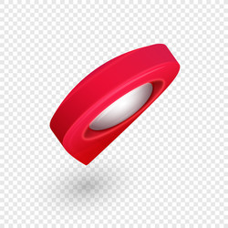 map location pointer 3d pin with glowing glass vector image