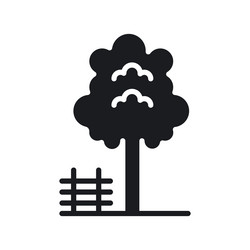 tree icon set forest simple symbol in black vector image