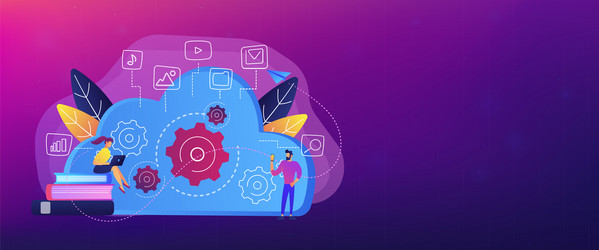 big data architecture header banner vector image