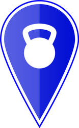 blue map pointer with weight vector image