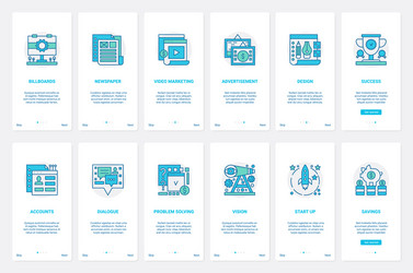Business Startup Web App UX UI vector image