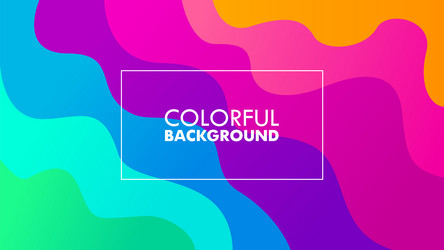 Colorful fluid wave abstract background gradient vector