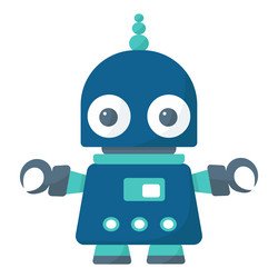 robot android in doodle style isolated vector image
