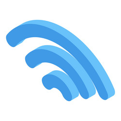 wifi signal strength indicator showing three bars vector image