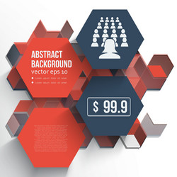 abstract design hexagonal background vector image