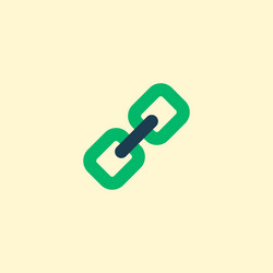 add link icon flat element vector image