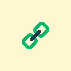 Add link icon flat element vector