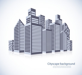 Buildings high-rise cityscape Royalty Free Vector Image