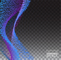 dynamic particles sound wave flowing over lights vector image