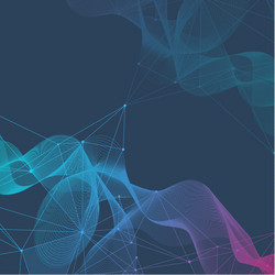 geometric abstract background with connected line vector image