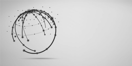 global network connection visualization vector image