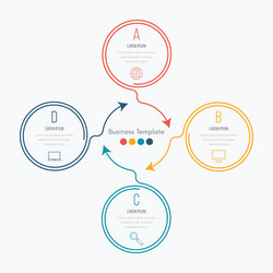 Linear Infographic Chart Element vector image